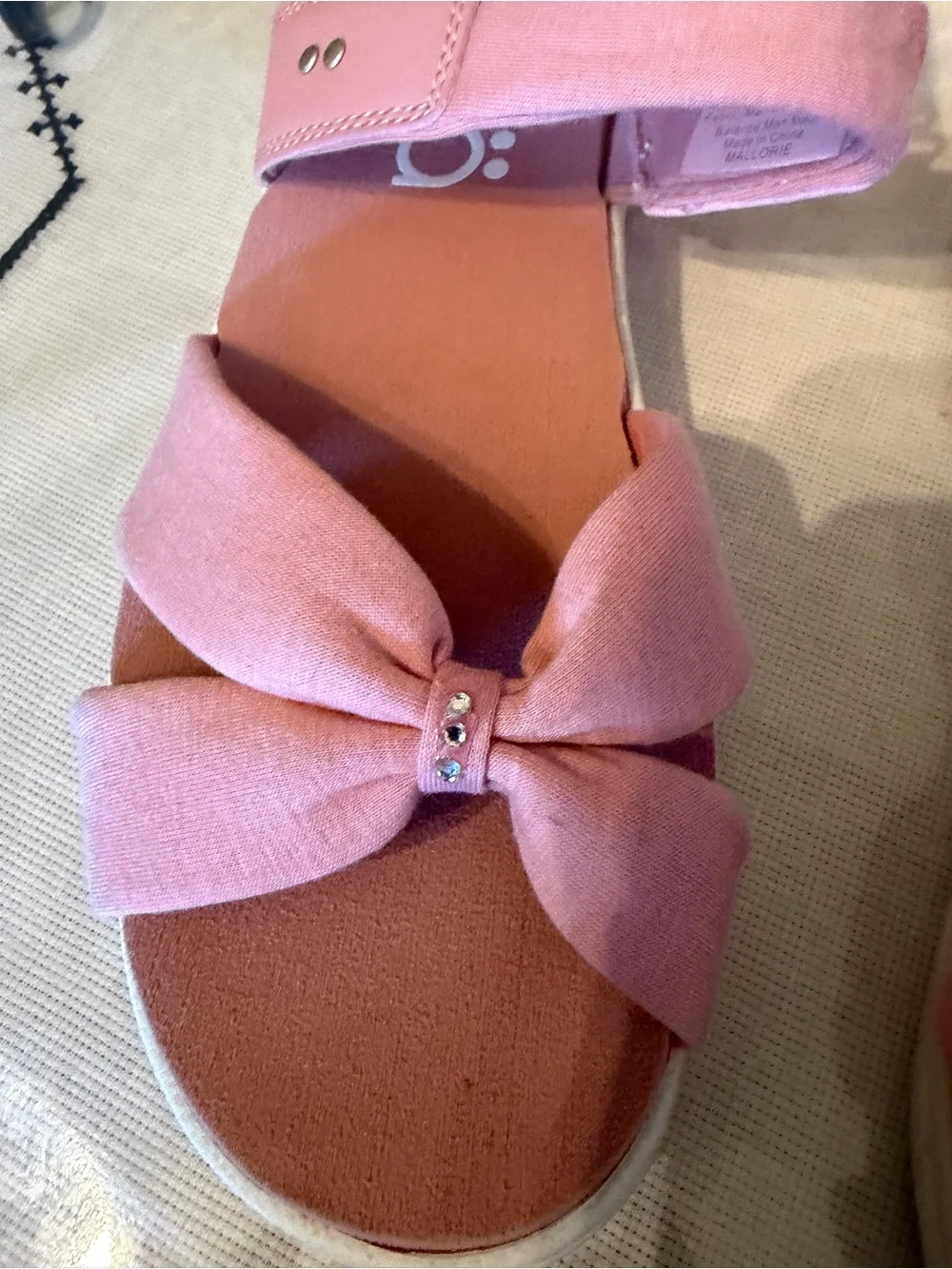 Ryka Pink Bow Strap Sandals